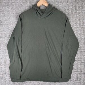 1620 Workwear StretchNYCO Hooded T-Shirt Large Olive Green Made in USA Cordura